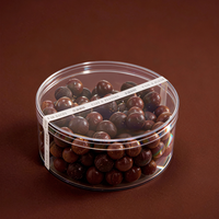 Boîte d'emballage cylindrique transparente en PS de qualité alimentaire recyclable pour pâtisseries, biscuits, tiramisu, gâteaux