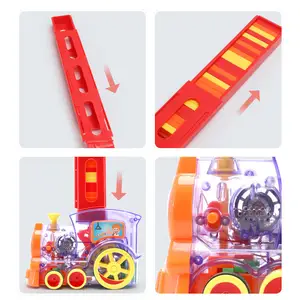 Educational Toys Train Set Stacking Automatic Placement Building Blocks Electric Domino Train Toys