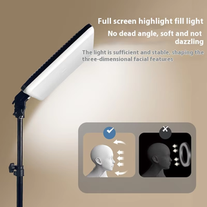 Kit d'éclairage à écran plat LED 24 pouces éclairage de photographie 19 pouces avec trépied réglable à intensité variable pour <span class=keywords><strong>YouTube</strong></span> <span class=keywords><strong>ou</strong></span> <span class=keywords><strong>Tiktok</strong></span> - Product Image 4