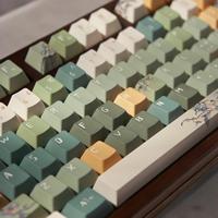 OEM ODM Green Ancient Keycaps Profile Keycap Set PBT Material Keycap Set For Mechanical Switches Artisan Style Keycap Set