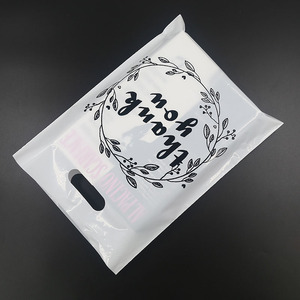 Guangzhou Lefeng Plastic Bags Factory Custom Wholesale Thank You White Plastic Merchandise Bag With Handles Thank You