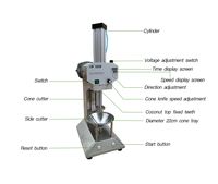 Machine automatique de pelage de noix de coco verte / Machine à gratter la peau de noix de coco verte jeune / Machine à éplucher et à tailler la noix de coco verte