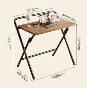 <span class=keywords><strong>Bureau</strong></span> d'ordinateur pliable à 2 niveaux Wayon, table d'étude portable en finition noyer, gain de place, <span class=keywords><strong>avec</strong></span> étagère supérieure pour le <span class=keywords><strong>bureau</strong></span> à domicile - Product Image 1