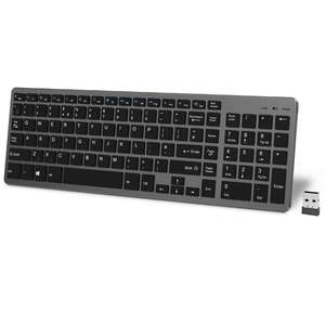 Super Thin Clavier 2.4ghz Wireless 102 Keys Rose bluetooth <b>Keyboard</b> - Product Image 1