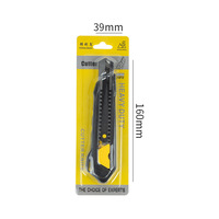 Couteau utilitaire de chantier en gros d'usine avec logo, couteau utilitaire de sécurité, couteau utilitaire multifonction en aluminium de 18 mm