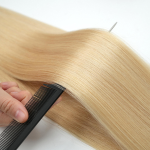 Extensioni per capelli in cheratina con punta piatta Remy brasiliane grezze al 100% da 14-30 pollici, senza grovigli, lisce, con attacco a fusione, extension per capelli con punta a K - Product Image 3