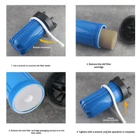 Préfiltre à eau de 10/20 pouces, filtre épais, bouteille épaissie, embout en cuivre de 1 pouce, CTO, garantie 5+ ans, 1 kg