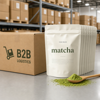 EcoPack Staande Zipper Pouch Mylar Aluminiumfolie Voedselveilige Matte Zak voor Matcha Proteïne Koffiepoeder Groothandel OEM ODM