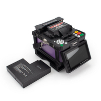 Soudeuse par fusion de fibres optiques portable X-500 à 4 moteurs avec alignement de cœur, temps de fusion 7s-18s, corps métallique étanche, batterie 5200mAh, écran LCD 4,3 pouces