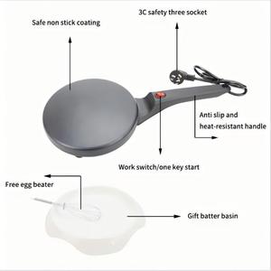 Crêpière Électrique Multifonction Portable Antiadhésive en Aluminium Moulé sous Pression 600W pour Usage Domestique - Product Image 5