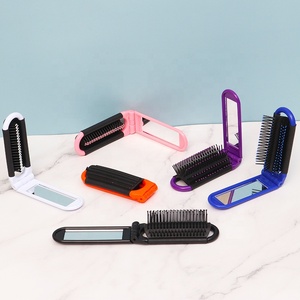 Compact pliant brosse à cheveux miroir poche taille voyage cheveux outil pour voiture sac de sport sac à main casier natation <span class=keywords><strong>Camping</strong></span> pagaie évent - Product Image 1
