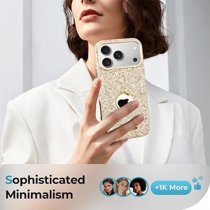 Funda Magnética para Teléfono con Diamantes Brillantes para iPhone 17 16 15 14 13 12 Pro Max 17 Air, Marco Plateado, Protectora - Product Image 6
