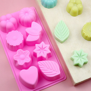 1-Dùng Một Lần Khuôn Silicon Hoa Thực Vật Hình Trái Tim Thiết Kế Lá Tự Làm Xà Phòng Handmade Làm Bánh Trang Trí Túi SHU XIN - Product Image 6