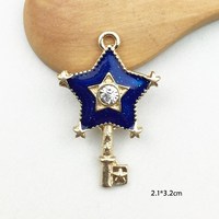 Sailor Moon-Colgante con alas de estrellas y cristal esmaltadas, para hacer joyas, collares, Anime