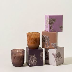 Soy Wax Aromatherapy Candle Set Cup-Shaped <b>Glass</b> Jar Handmade <b>Smoke</b>-Free Candles in Gift Box for Gifting Home Fragrance - Product Image 1