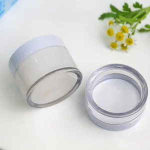 Grosir kosong 5oz 4oz 6oz 8oz daur ulang stoples kemasan kosmetik menyesuaikan Body Scrub Cream Jar dengan tutup putih