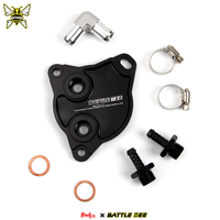 Adaptor Radiator Pendingin Transmisi Hitam Berkualitas Tinggi Baru Aluminium Alloy 6061-T6 IS250 IS350 Mark X 6AT BRZ 2012 BB-TCA-117