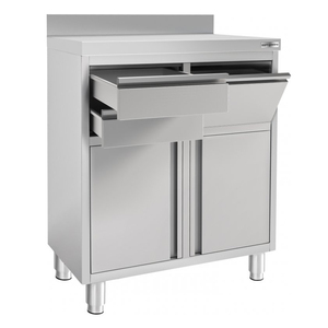 Commercial Stainless Steel Coffee Table with Storage Cabinet & Drawers for Hotel & Restaurant - Product Image 5