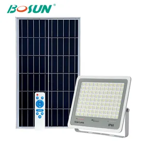 BOSUN дистанционное управление водонепроницаемый ip65 наружный алюминиевый Smd 50 Вт 100 Вт 150 Вт Солнечный Прожектор 300