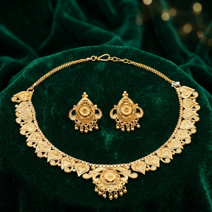 เครื่องประดับแฟชั่นขายส่ง14K 18K 24K ชุดสร้อยคอขึ้นรูปเครื่องประดับอินเดียเครื่องประดับทองเหลืองชุบทองเต็มไปด้วยเครื่องประดับ Oro joyeria - Product Image 1