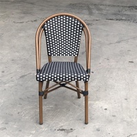 Meubles d'extérieur en osier, Table à manger et chaises en rotin, pour le jardin, le café, le bistrot française, moderne, nouveauté
