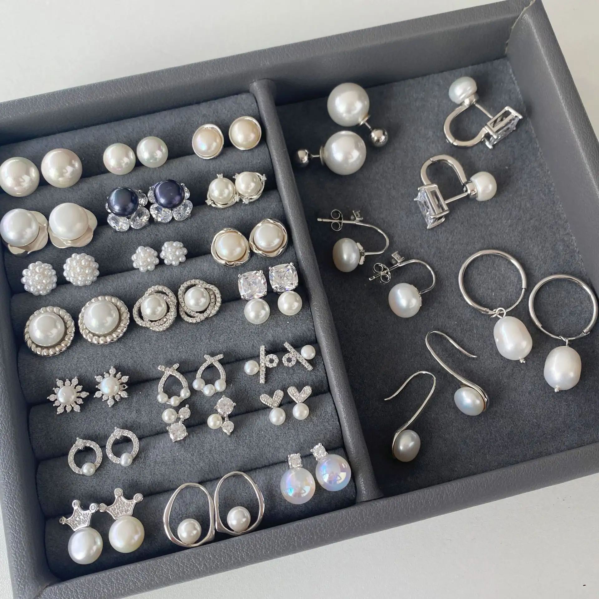 2023 koreanische Luxus s925 Silber Gold Schmuck Süßwasser Perle Creolen Schmuck Frauen Mode Ohrringe für Dame