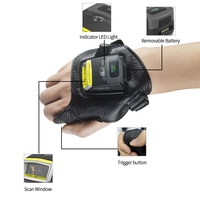 Escáner de Código de Barras Industrial Portátil en Forma de Anillo, 2D, IP65, Resistente al Agua, Batería de 10 Horas, para Logística de Almacén, Effon NS02, OEM, ODM