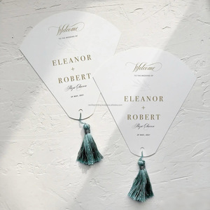 ชุดบัตรเชิญงานแต่งงานรูปทรงพัดลมไดคัทสไตล์วินเทจตามสั่งพร้อมการ์ดเมนู RSVP และของตกแต่งเครื่องเขียนงานแต่งงานส่วนบุคคล - Product Image 5