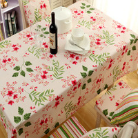 Nappes de table en toile à imprimé floral de jardin pour décoration de table à manger