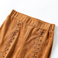 Fabricants de vêtements Veste et pantalon en cuir suédé pour femmes personnalisés Ensemble deux pièces personnalisé pour dames Pantalons et hauts d'équitation