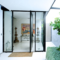 Sunnysky dernier design moderne villa portes d'entrée extérieures portes pivotantes en métal porte extérieure en acier pour la maison