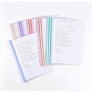 XX129 Eco-friendly Custom Printed Durable PP <b>Slide</b> Binder for Office School File Tidying <b>Plastic</b> PVC <b>Slide</b> Binder Bar Folder - Product Image 1