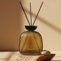 Bouteilles de diffuseur de parfum en verre ambré givré vides de luxe de 1000 ml, bouteilles en verre