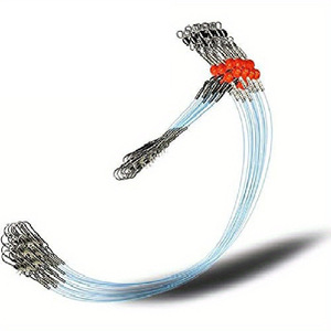 สายเบ็ดตกปลา2แขน68ซม. 26.77in 1แขน2ข้างลวดไนล่อนป้องกันการกัดพร้อมสแน็ปหมุนสายเบ็ดผู้นำสายลวดสินค้ามาใหม่ - Product Image 4