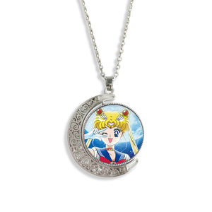 Diferentes estilos Dragon DBZ Goku <span class=keywords><strong>Berserk</strong></span> Pretty Soldier Sailor Moon dibujos animados doble cara rotación aleación Anime collar - Product Image 3