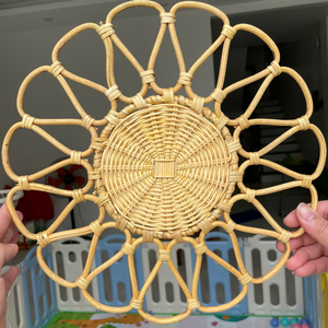 Mantel individual de ratán Natural tejido a mano vietnamita, posavasos estilo jacinto de agua, alfombrilla de aislamiento térmico impermeable antideslizante, mimbre - Product Image 2