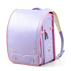 <b>Student</b> <b>Backpack</b> With Embroidered Flowers Waterproof Interior Zipper Pocket Unisex For School Education Spring 2024 - Product Image 4