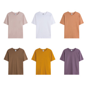 Customized Thick Graphic High Quality Heavyweight Cotton <b>Tshirt</b> Tee Custom Screen Printed Blank Men's T Shirt <b>Plain</b> <b>Tshirt</b> - Product Image 1