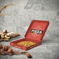 Boîtes à pizza octogonales noires personnalisées à bas prix, imprimées, en matériaux recyclés, emballage alimentaire de qualité supérieure, poignée vernie