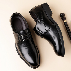 Chaussures habillées en cuir noir pour hommes, à lacets, pour le bureau, la carrière, formelles, décontractées, taille adulte 35 à 50 - Product Image 2