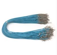 Collier de corde de cire coréen fait à la main de 1.5mm avec fermoir de homard bijoux assortis colorés trouver pour accessoires de bricolage