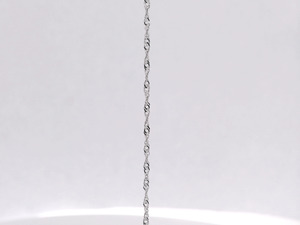 Smooth Ripple Textured White Pt950 Slim Wrist Cord With Wave Segments For Daily Female <b>Stack</b> Lightweight Platinum Wrist Trinket - Product Image 5