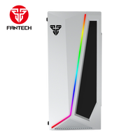 Fantech Casing Komputer PC, Sarung Hp Gaming PC Kualitas Tinggi dengan Lampu RGB ATX Menara Tengah