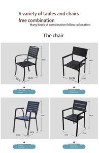 Tables et chaises de restaurant Youya toutes saisons, tailles personnalisées, 4 à 6 places, ensemble de <span class=keywords><strong>table</strong></span> basse d'extérieur en métal pour balcon - Product Image 5