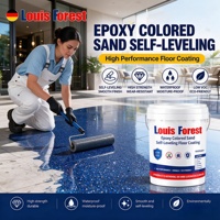 Revêtement de sol en ciment auto-nivelant, écologique, effet marbre, antidérapant, résistant à l'usure, peinture liquide époxy colorée au sable