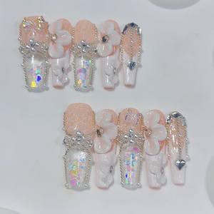 <span class=keywords><strong>Uñas</strong></span> Postizas Aurora Blue <span class=keywords><strong>con</strong></span> Pedrería Romántica de Lujo para Bodas, <span class=keywords><strong>Uñas</strong></span> Artificiales <span class=keywords><strong>con</strong></span> Brillantes en Forma de Rosa, Proveedor de <span class=keywords><strong>Uñas</strong></span> Postizas - Product Image 3