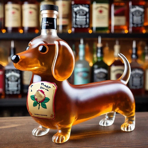 350ML Animal 3d Doigt du milieu Tortue Forme Haute Borosilicate <span class=keywords><strong>Whisky</strong></span> Bouteille En Verre De Vin De Luxe Bouteille De Vin En Verre Décanteur Unique - Product Image 3