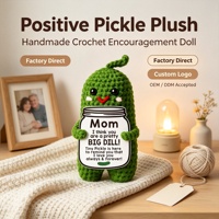 Cadeaux de fête des mères pour maman de la part de sa fille ou de son fils, peluche en crochet faite à la main en forme de cornichon, souvenir pour la fête des mères, petite décoration mignonne