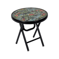 Table basse ronde pliable d'extérieur en verre, moderne, durable, écologique, pour salon et salle à manger