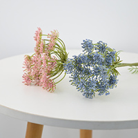 Fabrik-Großhandel 69cm 3-Köpfige Künstliche Queen Anne's Lace Blume mit Kurzem Stiel Orlaya Grandiflora für Hochzeit und Zuhause